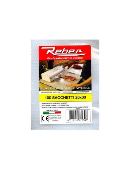 Sacchetti per sottovuoto 100pz 20x30