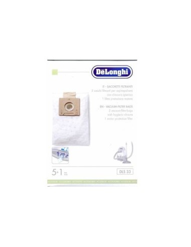 5519110541 Sacchetti DLS33 conf. 5pz + 1 filtro Delonghi XLelence