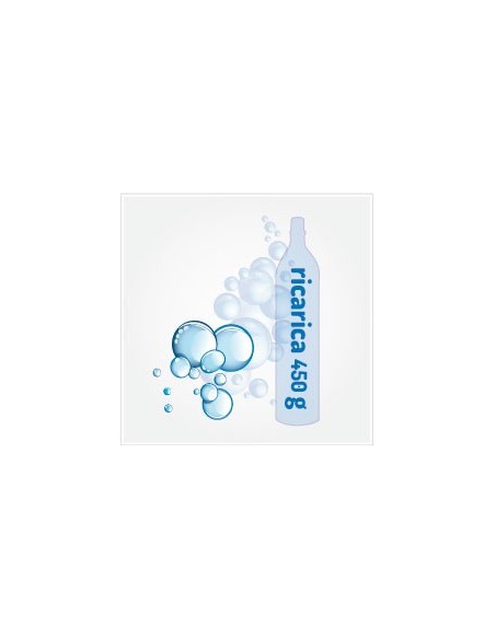 Bombola di ricambio CO2 Gasatore 450g - SPEDIZIONE GRATIS - Wassermaxx Soda Stream Breezy Happy Frizz Imetec Beghelli