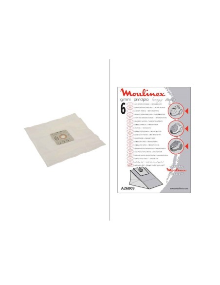A26B09 Sacchetti e filtro Moulinex Principio Booly Boogy Gimini