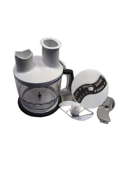 BR67051023 Ciotola completa con coperchio, coltello e accessorio bilama per affettare e grattugiare Braun Minipimer Multiquick