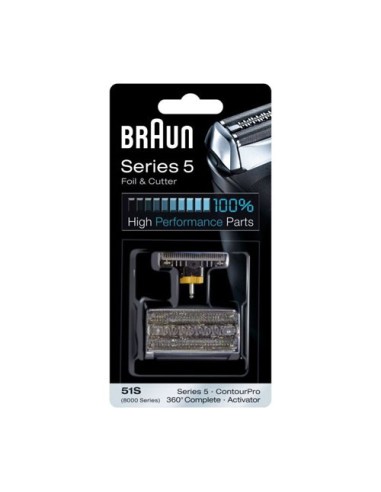 81626279 Combi Lamina gruppo radente testina rasoio 8000 Serie 5 ContourPro 360 Complete Activator 51S Braun