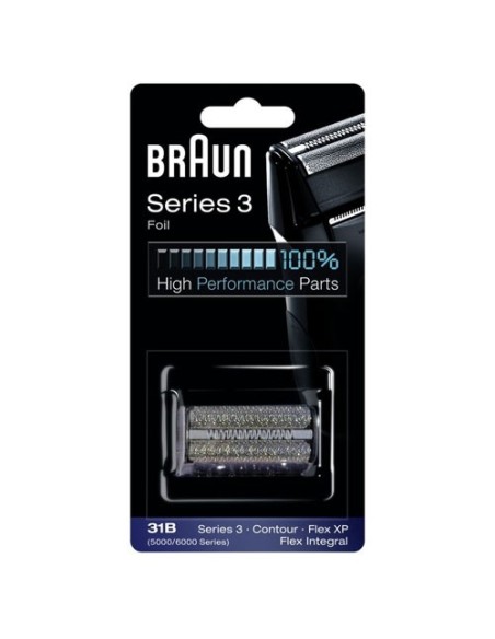 81387937 Gruppo radente lamina testina Braun rasoio 31B Black - Nero Serie 3 5000/6000 Contour Flex XP Flex Integral
