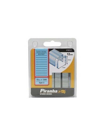 X70212 Piranha punte graffette 12 mm Black &amp; Decker