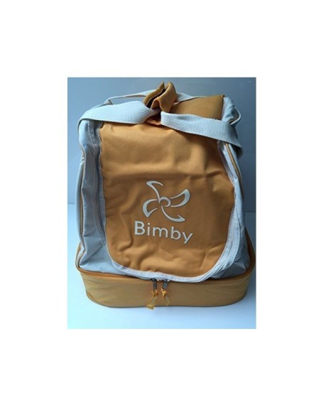 84209 Custodia a tracolla con Volta per Varoma Borsa da viaggio Bimby TM5 TM31 colore bianco e arancione