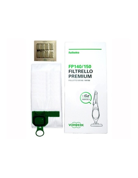 41435 Sacchetti Filtrello Premium con profumo Dovina confezione 6pz VK140 VK150 Folletto
