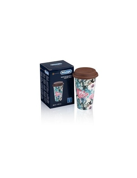 5513284491 Tazza Mug Termica Multicolored in ceramica con coperchio in silicone 300ml DLSC065 De Longhi
