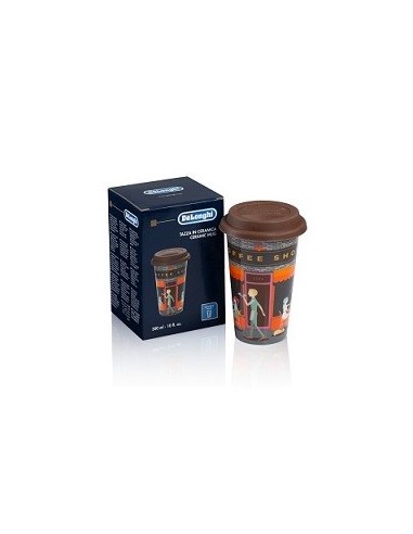 5513284501 Tazza Mug Termica Coffee Shop in ceramica con coperchio in silicone 300ml DLSC066 De Longhi