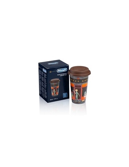 5513284501 Tazza Mug Termica Coffee Shop in ceramica con coperchio in silicone 300ml DLSC066 De Longhi