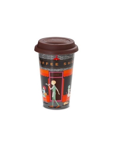 5513284501 Tazza Mug Termica Coffee Shop in ceramica con coperchio in silicone 300ml DLSC066 De Longhi