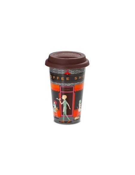 5513284501 Tazza Mug Termica Coffee Shop in ceramica con coperchio in silicone 300ml DLSC066 De Longhi