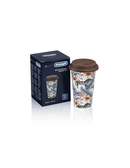 5513284511 Tazza Mug Termica Animals in ceramica con coperchio in silicone 300ml DLSC067 De Longhi