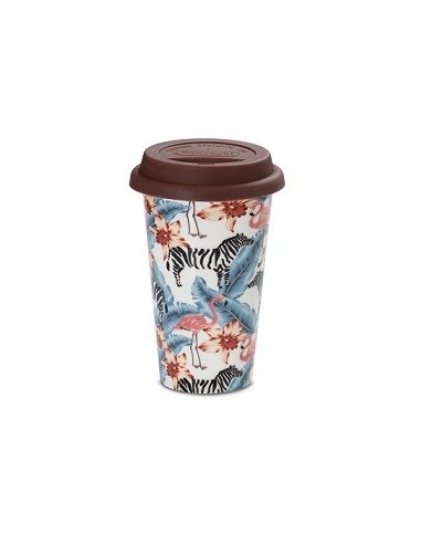 5513284511 Tazza Mug Termica Animals in ceramica con coperchio in silicone 300ml DLSC067 De Longhi