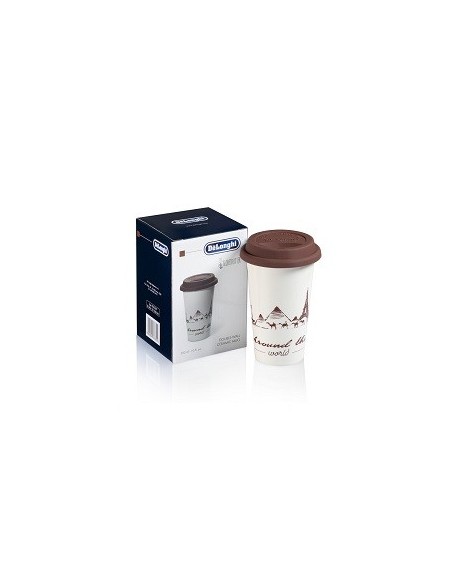 5513281041 Tazza Mug Termica Globtrotter in ceramica con coperchio in silicone 300ml DLSC057 De Longhi