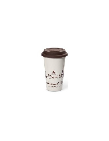 5513281041 Tazza Mug Termica Globtrotter in ceramica con coperchio in silicone 300ml DLSC057 De Longhi