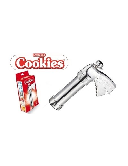 Imperia Cookies Sparabiscotti, realizzata in alluminio, consente la preparazione veloce di diversi tipi di biscotti e per guarni