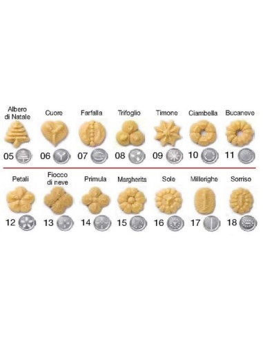 Imperia Cookies Sparabiscotti, realizzata in alluminio, consente la preparazione veloce di diversi tipi di biscotti e per guarni