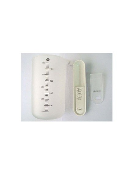 KW702933 Caraffa bicchiere graduato con cucchiaio dosatore per macchina del pane BM250, BM256, BM350, Kenwood