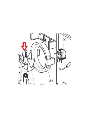 K070036100A Ventola per deumidificatore SECCOPROF 28 28/A 01208, 01086 AQUARIA THERMO