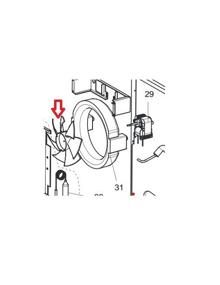 K070036100A Ventola per deumidificatore SECCOPROF 28 28/A 01208, 01086 AQUARIA THERMO