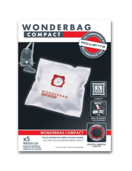 WB305120 Sacchetti universale Wonderbag aspirapolvere ZR2005 ZR2007 Rowenta