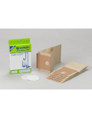 VT508106 Sacchetto in carta e filtro per aspirapolvere Vetrella SUPERMIDI 