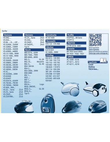 S67 Sacchetto compatibili per aspirapolvere Bosch, Siemens, Karcher, Constructa, Hanseatic, Privileg, Profilo, Protos, Severin