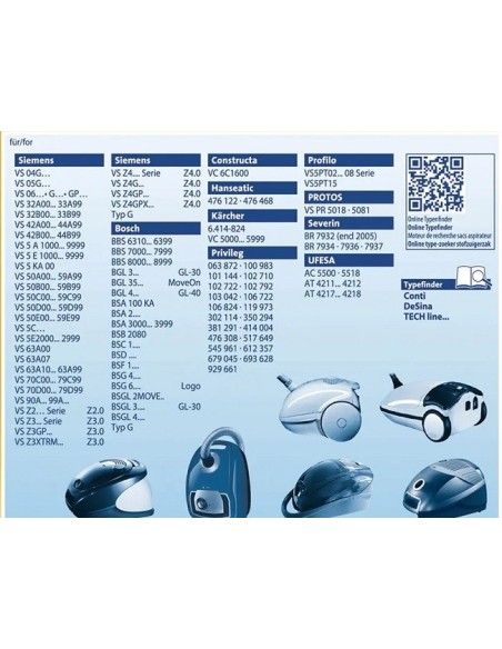 S67 Sacchetto compatibili per aspirapolvere Bosch, Siemens, Karcher, Constructa, Hanseatic, Privileg, Profilo, Protos, Severin