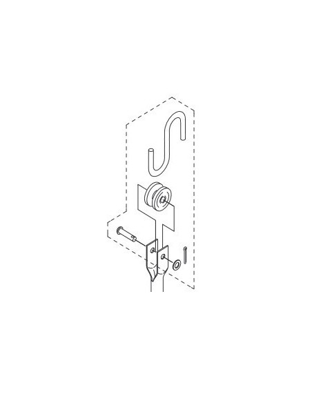 2644000243 Kit sospensione per ventilatore con gancio, viti e gomma,Vortice Nordik