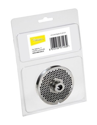 4754 A 6 MM PIASTRA TC 32 INOX FORI 32mm Tritacarne Reber