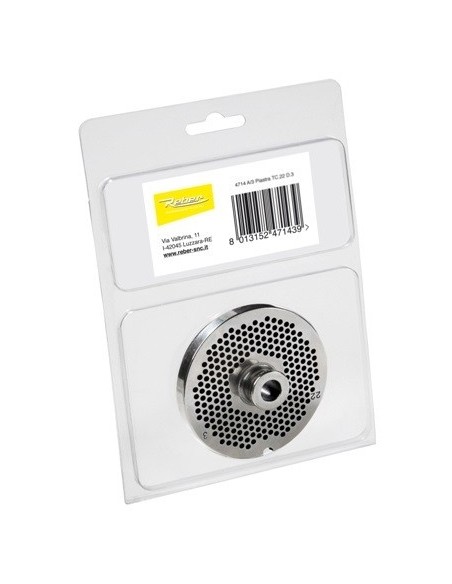 4754 A 6 MM PIASTRA TC 32 INOX FORI 32mm Tritacarne Reber