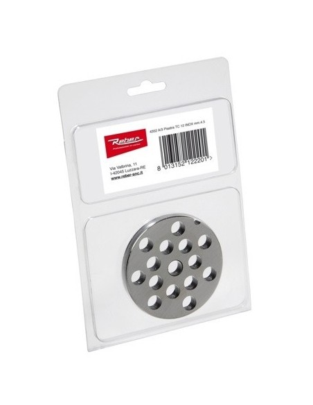 4754 A 20MM PIASTRA TC 32 INOX FORI 20mm Tritacarne REBER