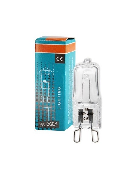 WP007 Lampada alogena G9 da forno 230v 40W lunghezza:40 mm Diametro:13 mm