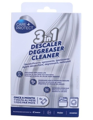 35602763 Decalcificante Sgrassante Igienizzante Lavatrice Lavastoviglie 6X50gr. HOOVER