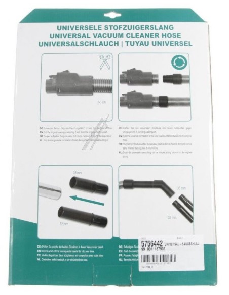 5756442 Tubo flessibile per aspirapolvere universale