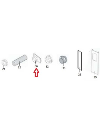 RD0567 Convogliatore aria finestra DOLCECLIMA COMPACT(da matr. XXXXB..) OLIMPIA SPLENDID